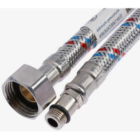 Подводка для смесителя СТМ сталь, 1/2xM10x150 см., короткий штуцер CWFSS150