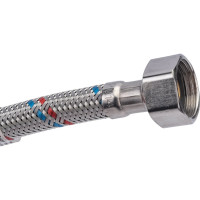 Подводка для смесителя СТМ сталь, 1/2xM10x150 см., короткий штуцер CWFSS150
