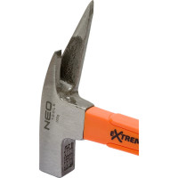 Шиферный молоток NEO Tools 600 г,  рукоятка из стекловолокна 25-131