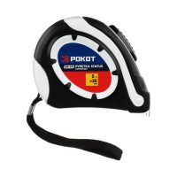 Карманная рулетка РОКОТ STATUS автостоп, 5мх25мм 658-010
