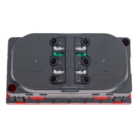 Розетка Legrand 2 x 2К+3 под углом 45° Программа Mosaic с механической блокировкой 077281