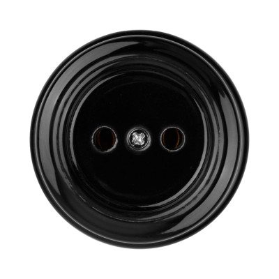 Розетка TDM ELECTRIC фарфоровая 2П 10А 250В черная, серия "Болонь" SQ1820-0005