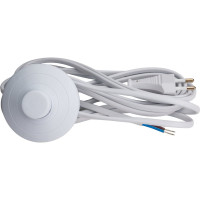 Шнур с ножным выключателем и плоской вилкой TDM ELECTRIC ШУН01В ШВВП 2х0,75мм2 3,5м. белый SQ1305-0061