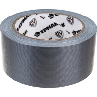 Армированная серебряная клейкая лента ЕРМАК 48 мм х 25 м, инд. упаковка 472-048