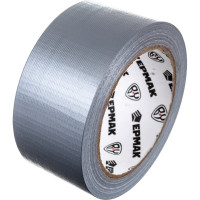Армированная серебряная клейкая лента ЕРМАК 48 мм х 25 м, инд. упаковка 472-048