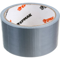 Армированная серебряная клейкая лента ЕРМАК 48 мм х 10 м, инд. упаковка 472-047
