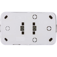 Розетка TDM ELECTRIC двойная 2П открытой установки IP20 10А, белая "Дача" Народная SQ1824-0009