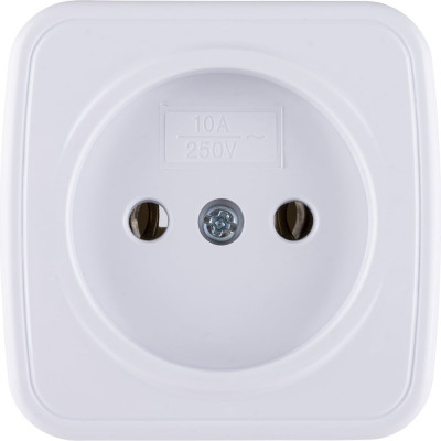 Розетка TDM ELECTRIC 2П открытой установки IP20 10А, белая "Дача" Народная SQ1824-0007