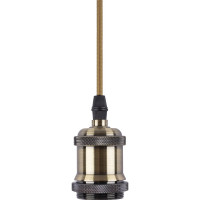 Патрон TDM Е27 с выключателем с подвесом 1 м, металлический "Лофт", бронза SQ0335-0074