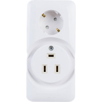 Розетка для электроплиты Systeme Electric ПРИМА 32А+силовая 16А 250В, белый RA32-211R-B