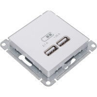 Розетка Systeme Electric AtlasDesign Белый USB 2-ая, 5В, 2,1 А ATN000133