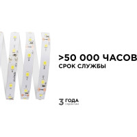 Светодиодная лента Apeyron 12В, 8Вт/м, smd2835, 60д/м, IP20, 800Лм/м, подложка 10мм/130