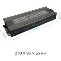 Блок Питания Apeyron 24В, 250Вт, IP67, 175-265В, 10,4 А, алюм., сереб/ 03-115