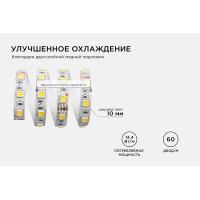 Комплект светодиодной ленты Apeyron 12В, 14,4Вт/м, smd5050, 60д/м, IP20, 700Лм/м 10-222