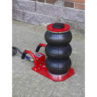 Пневматический домкрат WIEDERKRAFT 3т 145-440mm с короткими ручками, WDK-81813A