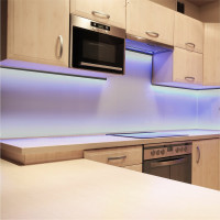 Профиль Apeyron алюм. для Led ленты, П-образный, накладной, черный, 15,2х6мм/ 08-01-Ч