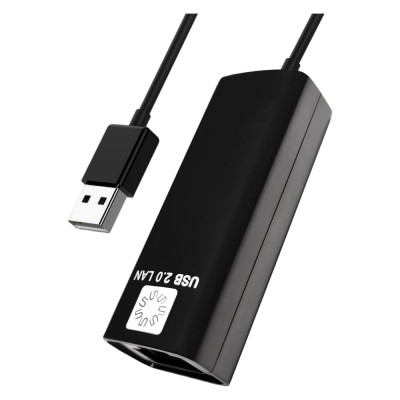 Сетевая карта 5bites USB2.0, RJ45 100мегабит, черный, 10см UA2-45-02BK