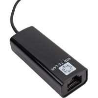 Сетевая карта 5bites USB2.0, RJ45 100мегабит, черный, 10см UA2-45-02BK