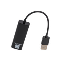 Сетевая карта 5bites USB2.0, RJ45 100мегабит, черный, 10см UA2-45-02BK