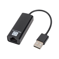 Сетевая карта 5bites USB2.0, RJ45 100мегабит, черный, 10см UA2-45-02BK