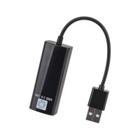 Сетевая карта 5bites USB2.0, RJ45 100мегабит, черный, 10см UA2-45-02BK