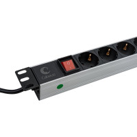 Блок силовых розеток Cabeus горизонтальный неуправляемый Shuko х 8 вход IEC320 шнур 2м PDU-8P-2IEC