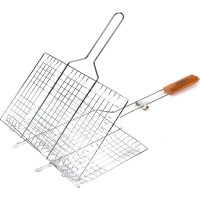 Универсальная хромированная решетка-гриль POLYAGRO Camp 32х22 см 8102244