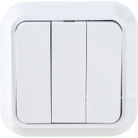 3-клавишный выключатель Makel Открытой проводки IP20 1 вход 3 выхода белый 451A5