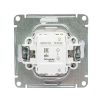 Механизм 1-клавишного выключателя Systeme Electric скрытой проводки W59 10А IP20 10AX белый VS110-154-1-86