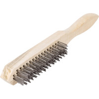 Металлическая щетка Политех 4-рядная, деревянный корпус, 2120004