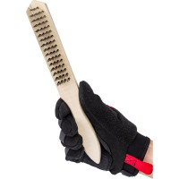 Металлическая щетка Политех 4-рядная, деревянный корпус, 2120004