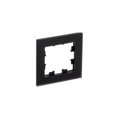 1-местная рамка Systeme Electric AtlasDesign NATURE матовое стекло черный ATN331001