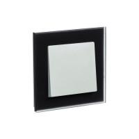 1-местная рамка Systeme Electric AtlasDesign NATURE матовое стекло черный ATN331001