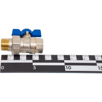 Шаровой кран с американкой RM -L 1/2 никелированный, бабочка Ду15 Ру30 НК 11Б27п1 RML-12FFLA