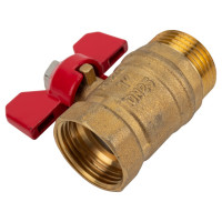 Шаровой кран ProfECO 1 ВР-НР, муфтовый, бабочка, Ду25, Ру20 11Б27п1 PE-1FMB