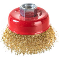 Щётка-крацовка латунированная мягкая (65 мм; M14) для УШМ Orientcraft OCCBAGM165212