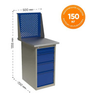 Слесарный металлический верстак-мини IRONMEBEL M-MML4C