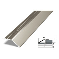 Порог разноуровневый алюминиевый (45 мм; 0.9 м; анодированный; шампань) Лука УТ000022017