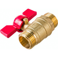 Кран шаровой ProfECO 1/2 НР-НР муфтовый бабочка Ду15 Ру20 11Б27п1 PE-12MMB