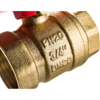 Шаровой кран ProfECO 3/4 ВР-ВР, муфтовый, бабочка, Ду20, Ру20 11Б27п1 PE-34FFB