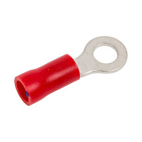 Кольцевой изолированный наконечник KLR ROV-401 с ПВХ манжетой 0.25...1.65мм2/М4/Красный/6500401
