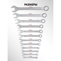 Набор комбинированных ключей KingTul KT-3312MP 12пр . (6-14, 17, 19,22мм) 3650 KT-3312MP(3650)