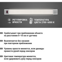 Светильник TDM ELECTRIC LED300х30 линейный, 5 Вт, 230 В, датчик движения, диммер, 2700-6000К, SQ0329-3605
