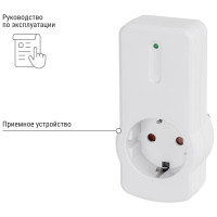 Приемное устройство TDM ELECTRIC Р1 в розетку для беспроводного управления нагрузкой "Уютный дом" SQ1508-0211
