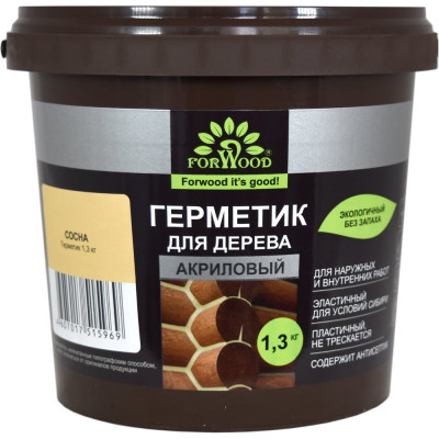 Герметик для дерева Forwood ВДАК-1501, сосна, 1,3 кг 141286 4607017515969