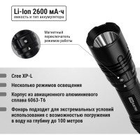 Фонарь TDM ELECTRIC Титан 5 для дайвинга, 10 Вт 800 лм, 1х18650 3.7 В 2600 мА*ч, IPX8, до 100 м, SQ0350-0065