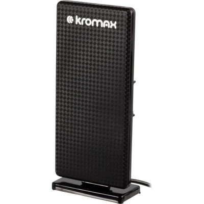 Комнатная активная TV антенна KROMAX FLAT-09 black-gray 78971