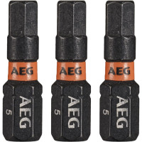 AEG Биты Ударные 3шт.Ударные HEX 5х25mm AAK253H5 4932479179