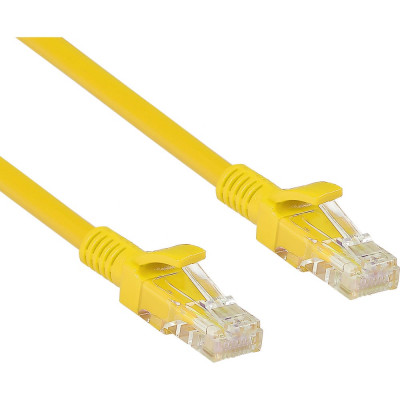 ExeGate Патч-корд UTP-RJ45-RJ45-5e-0,3M-YL, UTP, cat.5e, 0.3м, желтый 258664