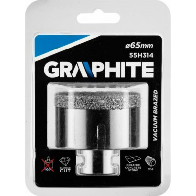 GRAPHITE Корончатое сверло 65 mm x M14 55H314